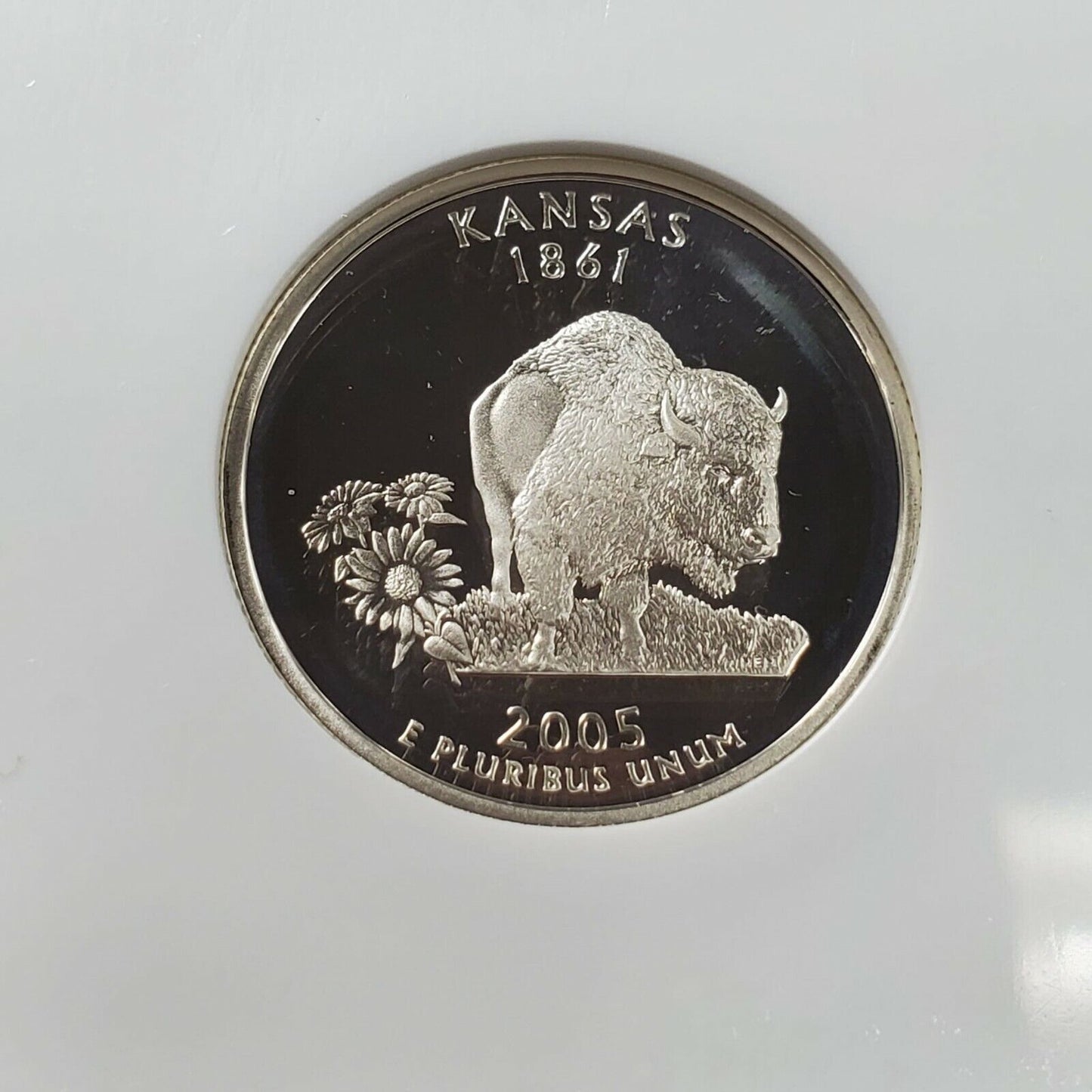 2005 S KANSAS State Statehood Silver Quarter Coin NGC PF69 Ultra Cameo #3