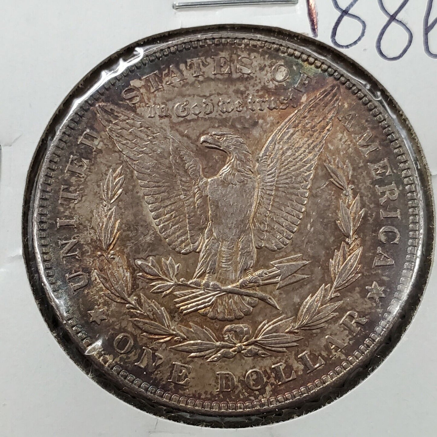 1886 P $1 Morgan Silver Dollar Coin XF EF / AU PQ Nice Toning Toner