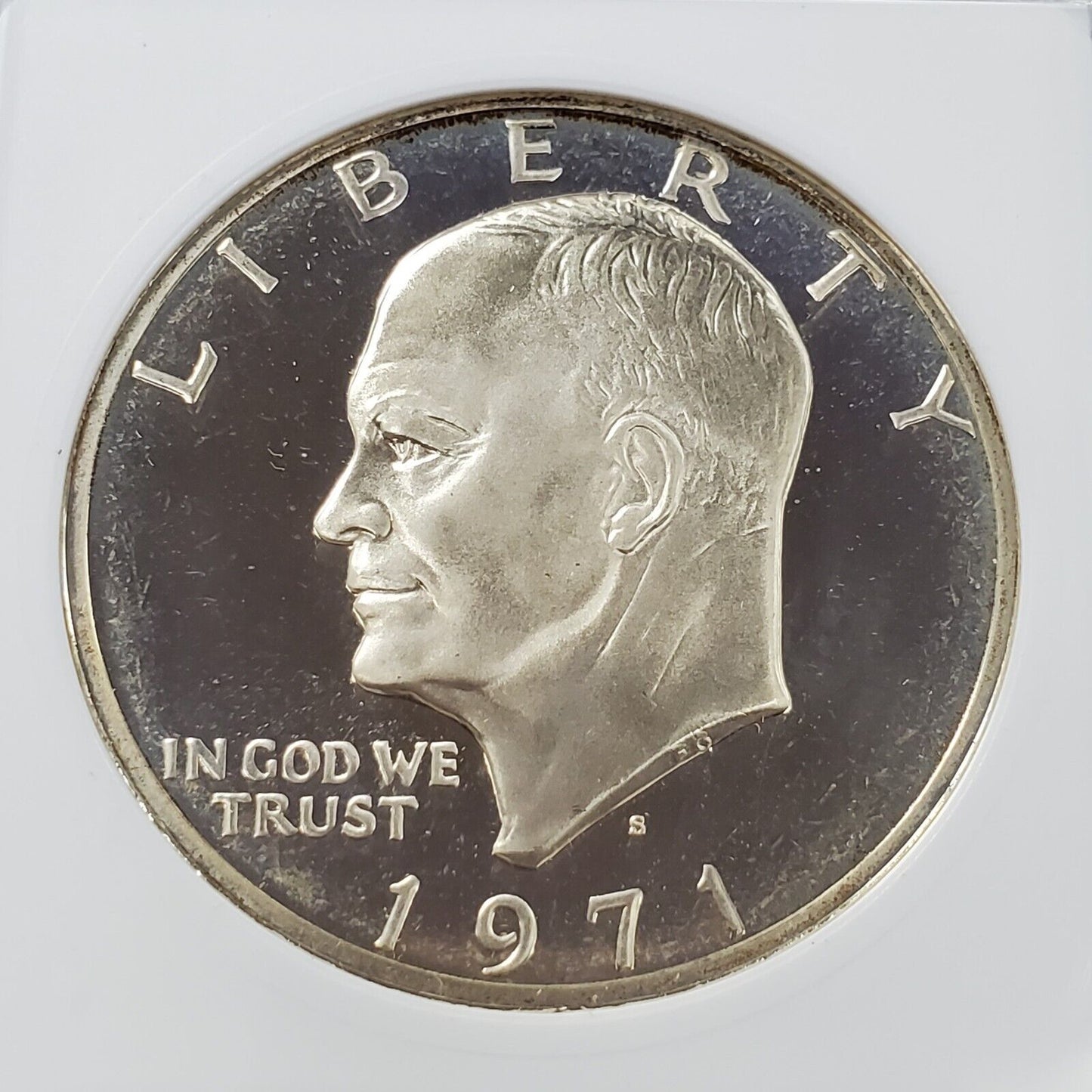 1971 S $1 Ike Eisenhower Dollar ANACS PF67 Cameo Variety DDO 033