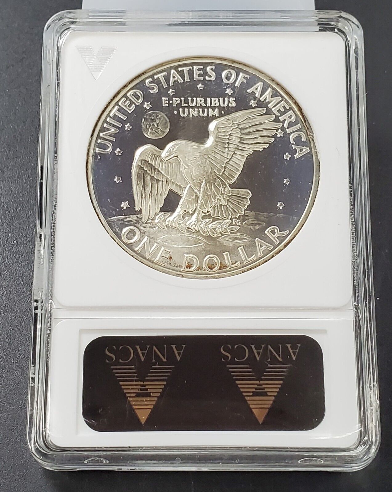1971 S $1 Ike Eisenhower Dollar ANACS PF67 Cameo Variety DDO 033