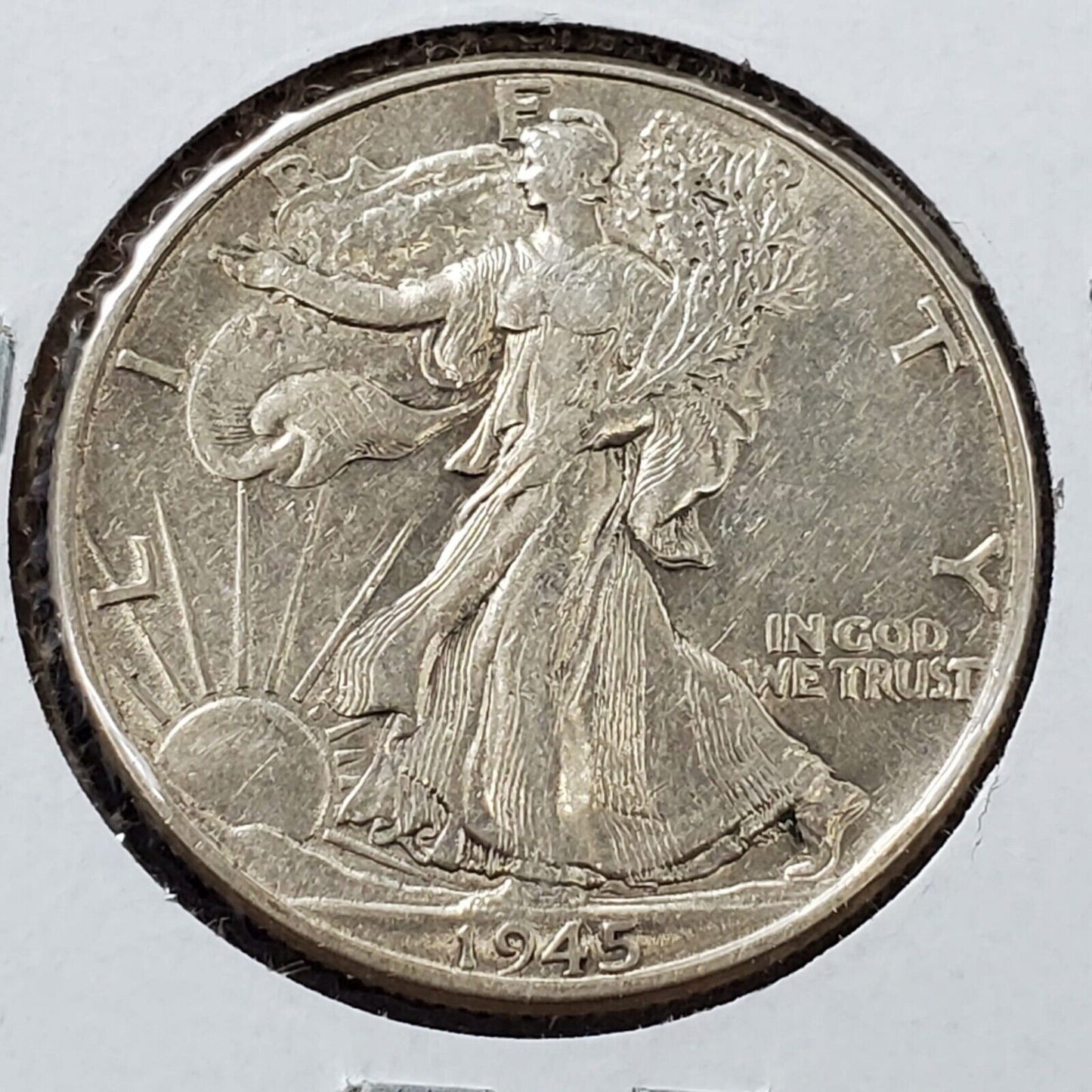 1945 P Walking Liberty Half Dollar Coin FS-901 MISSING INITIALS ERROR Variety 2