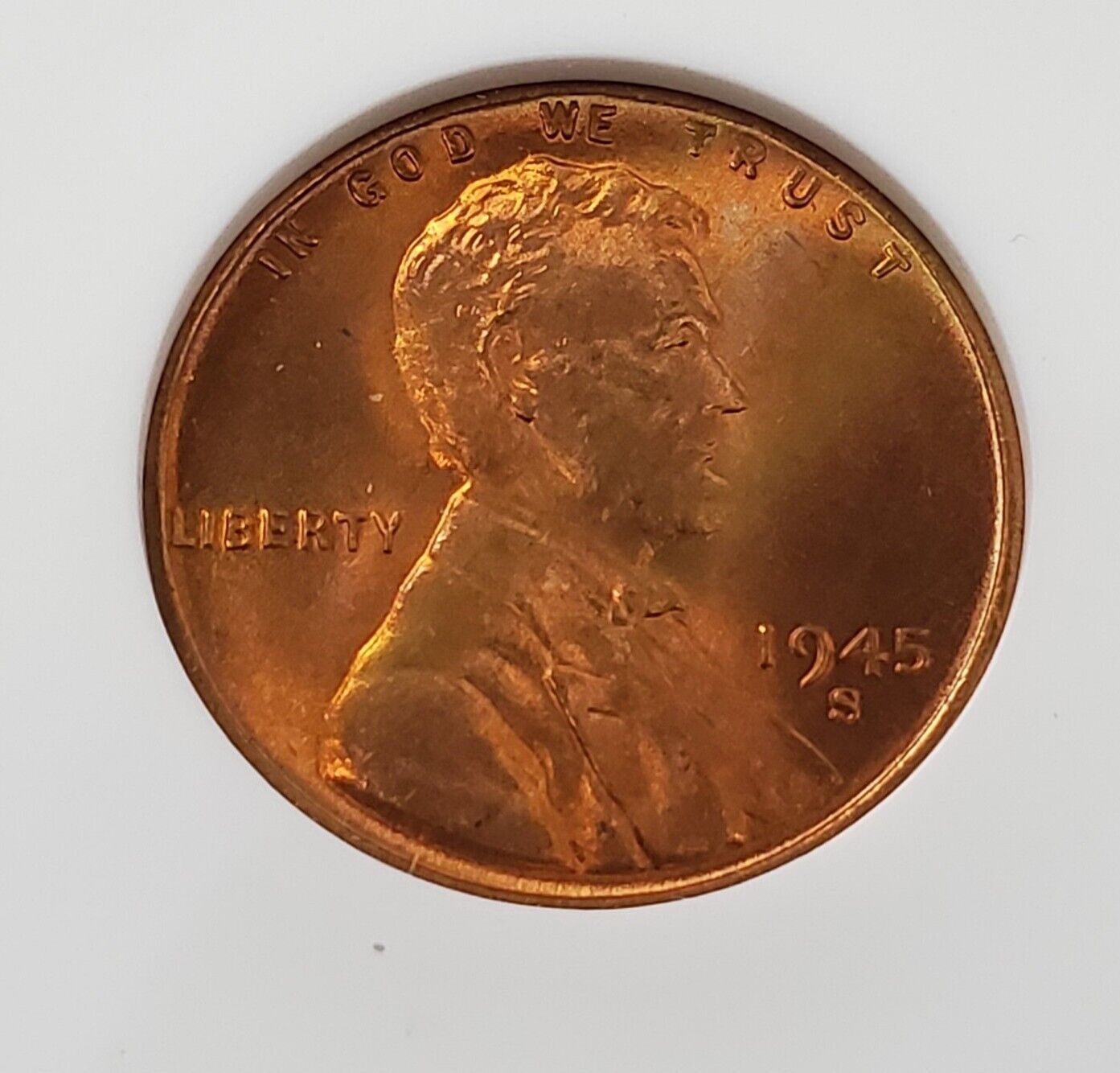 1945 S/S Lincoln Wheat Cent Penny Coin ANACS MS66 RED S/S Variety RPM