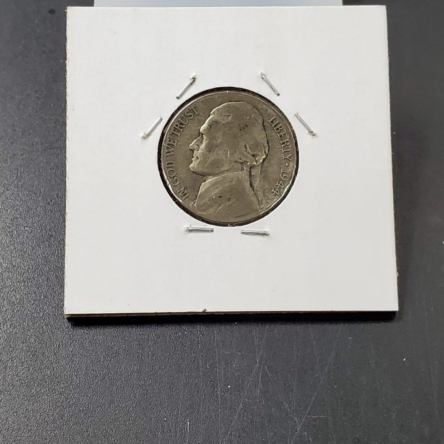 1944 P JEFFERSON NICKEL Major LAMINATED PLANCHET ERROR Circulated