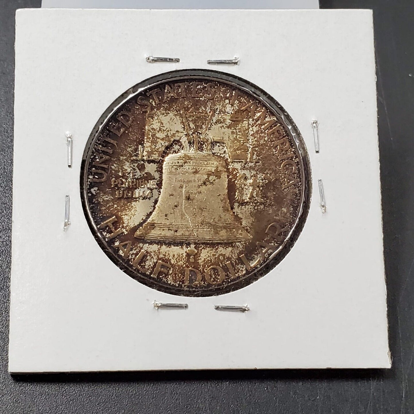 1948 P Franklin Silver Half Dollar Coin BU UNC PQ Amber Toning Toner Original