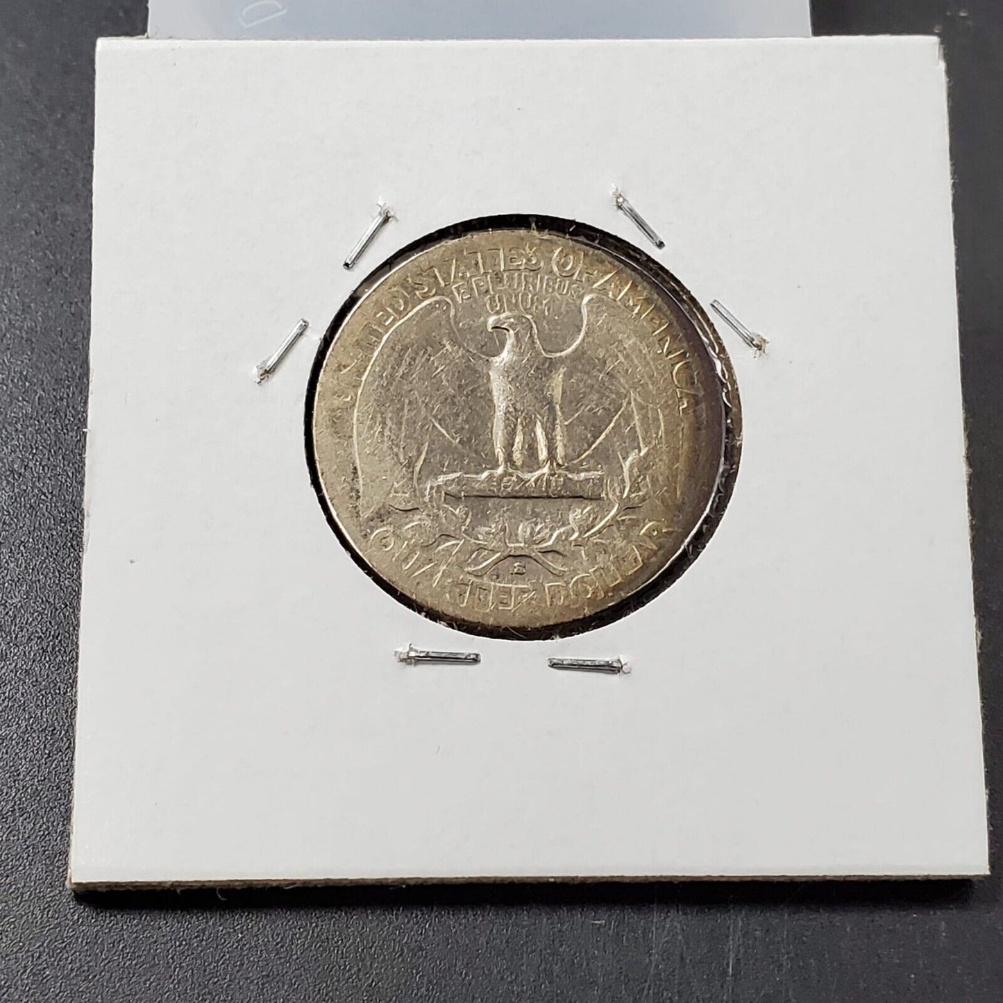 1936 S Washington Silver Quarter Coin Good Circ toning Toner