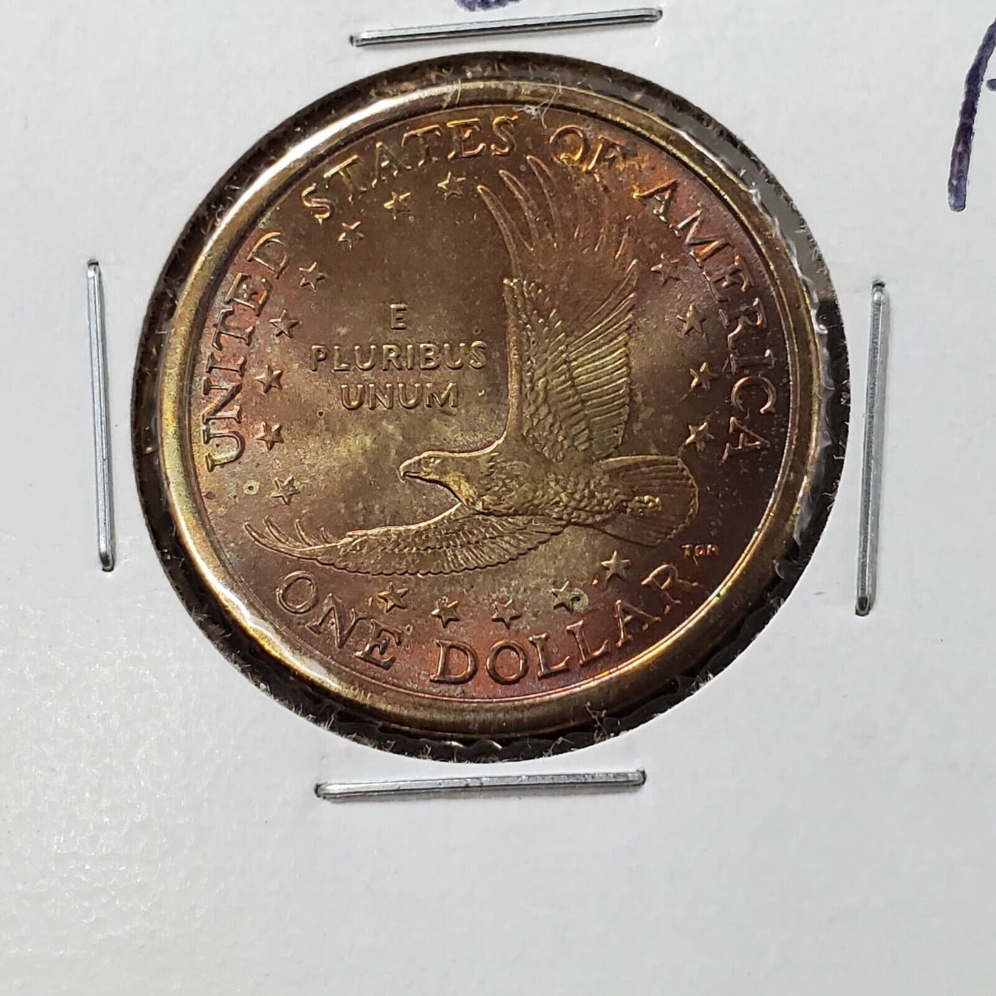 2000 P Sacagawea Native Brass Dollar Coin CH Choice / Gem BU Toner 3
