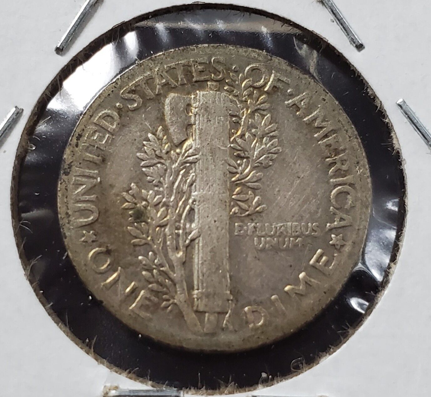 1936 P Mercury Dime 10c Silver Coin Circulated Neat Toning Toner 1