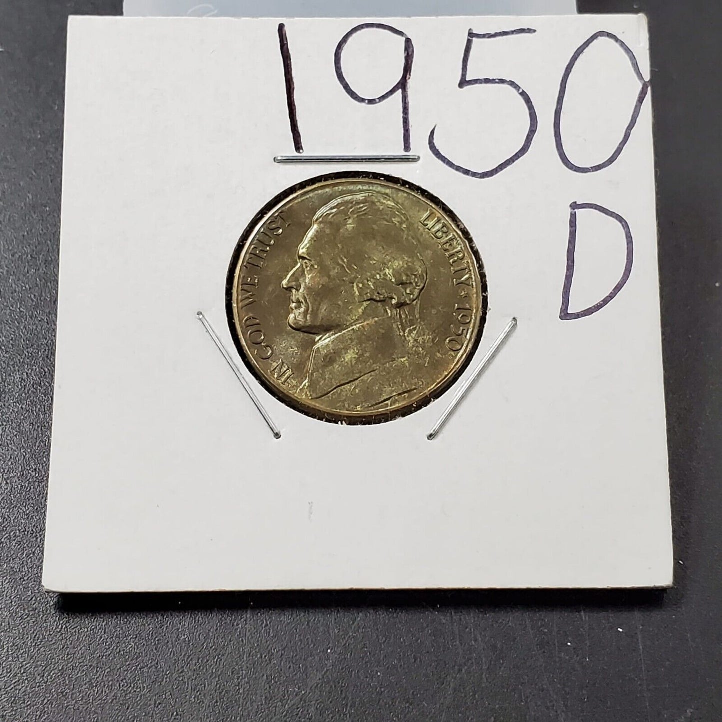 1950 D JEFFERSON NICKEL Choice BU UNC Some Toning Nice Stairs