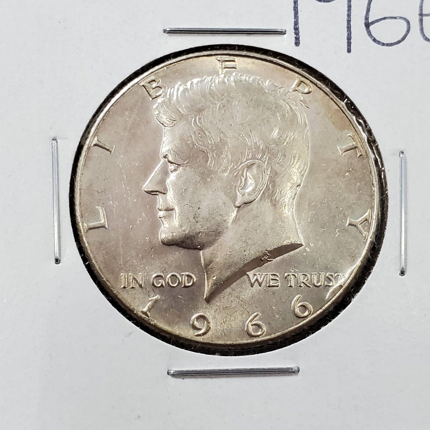 1966 P Kennedy 40% Silver Half Dollar Coin Nice Toning Toner CH BU