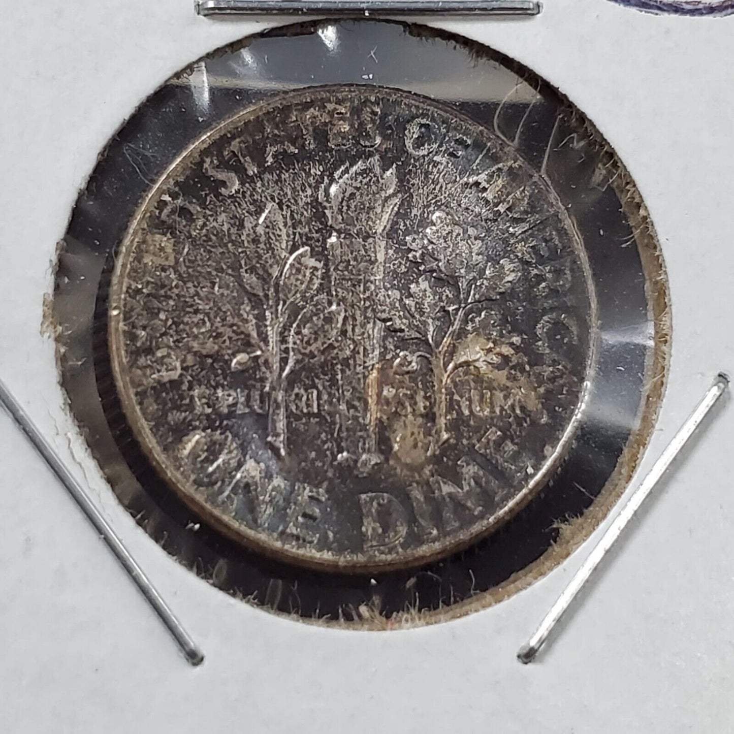 1954 P Roosevelt Silver Dime Neat Toning Toner CH BU Extra nice Reverse