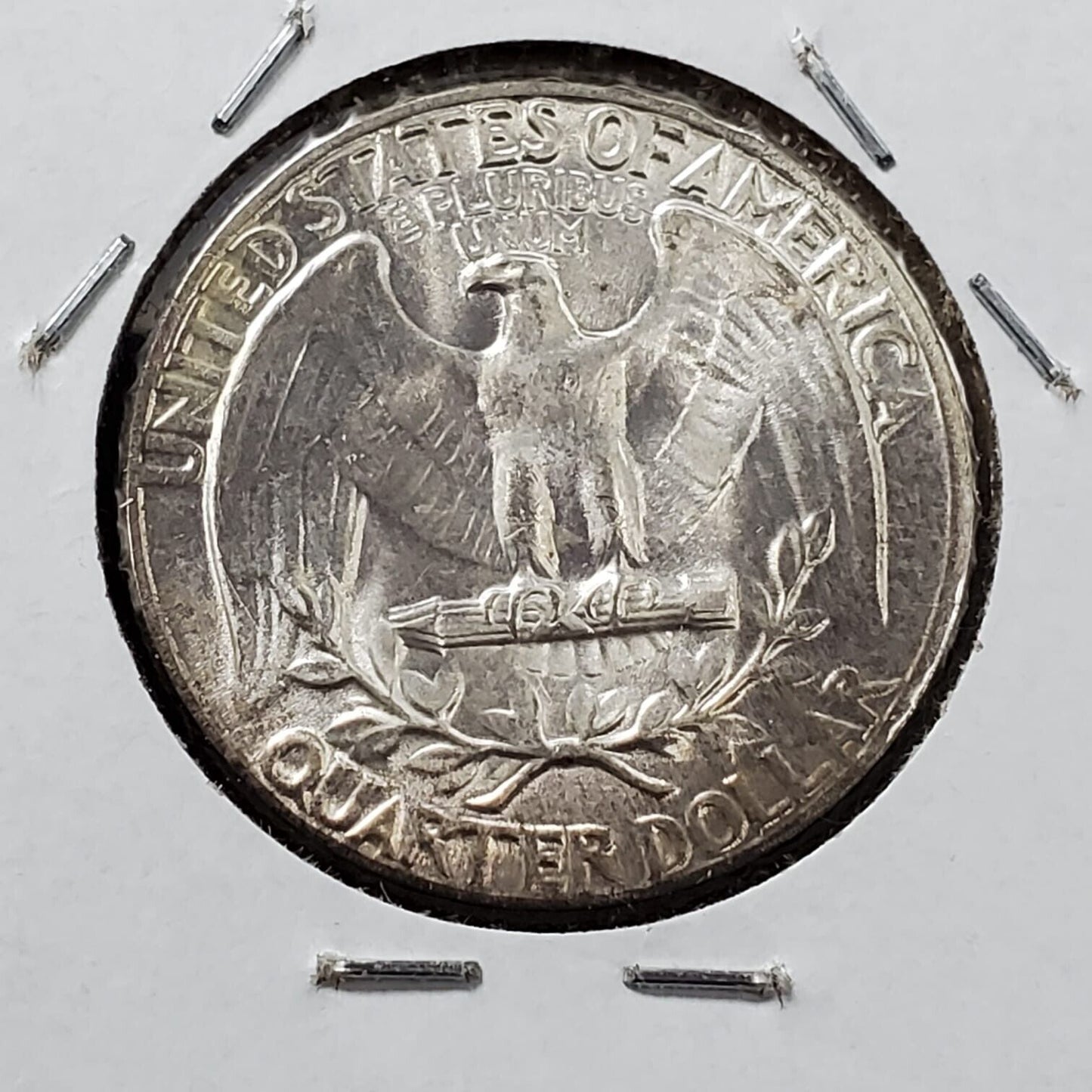 1954 P 25C Washington Quarter Silver Coin Neat Toning Choice BU UNC