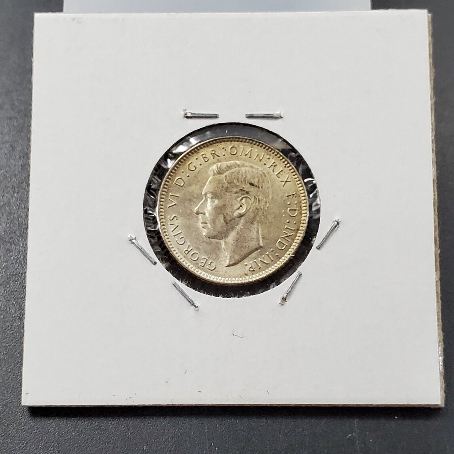 Australia 1942 D 6 Pence Sixpence Six Pence Silver Coin BU UNC D/D RPM Variety
