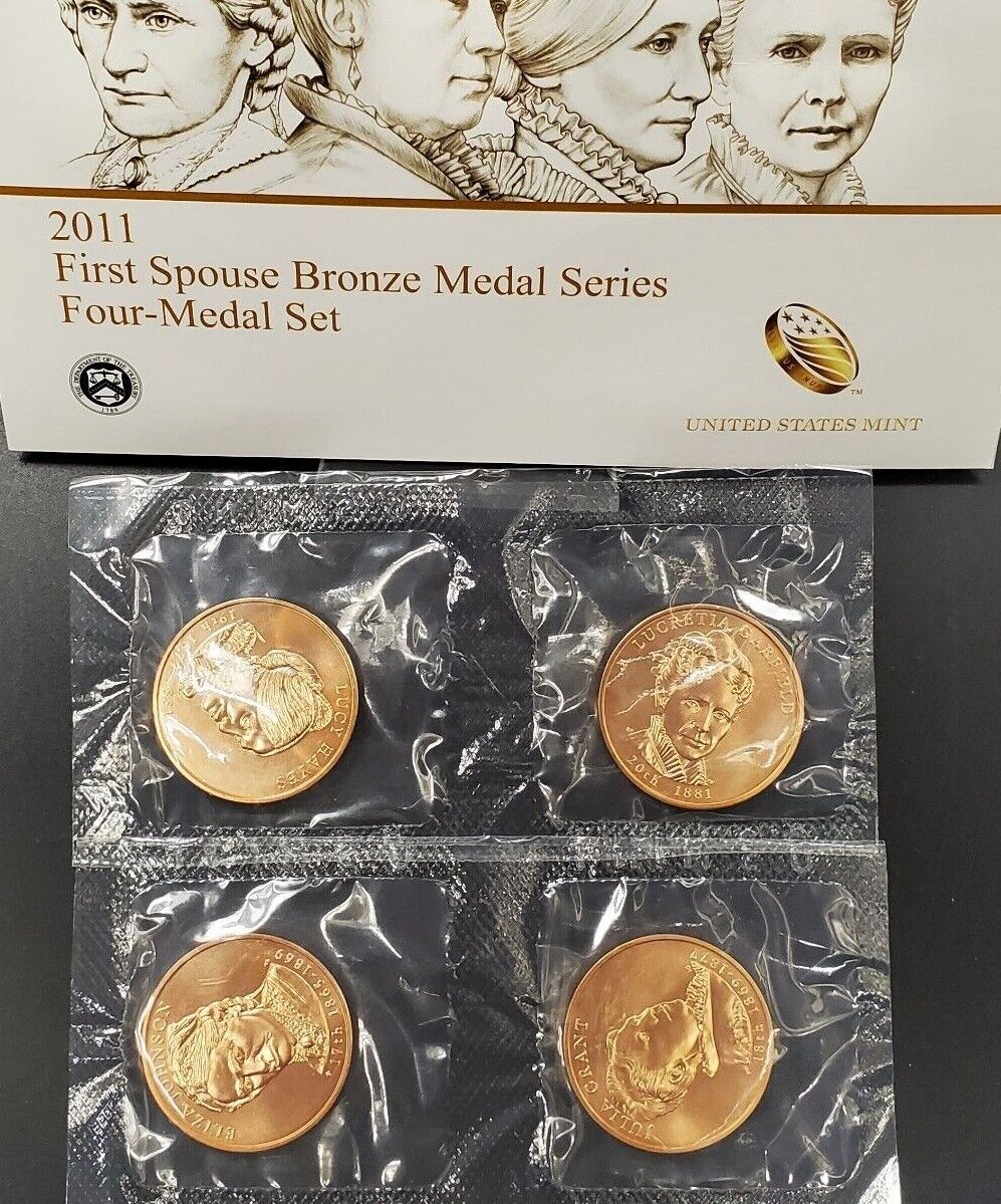 2011 First Spouse Bronze Medal Series Four 4 Medal Set