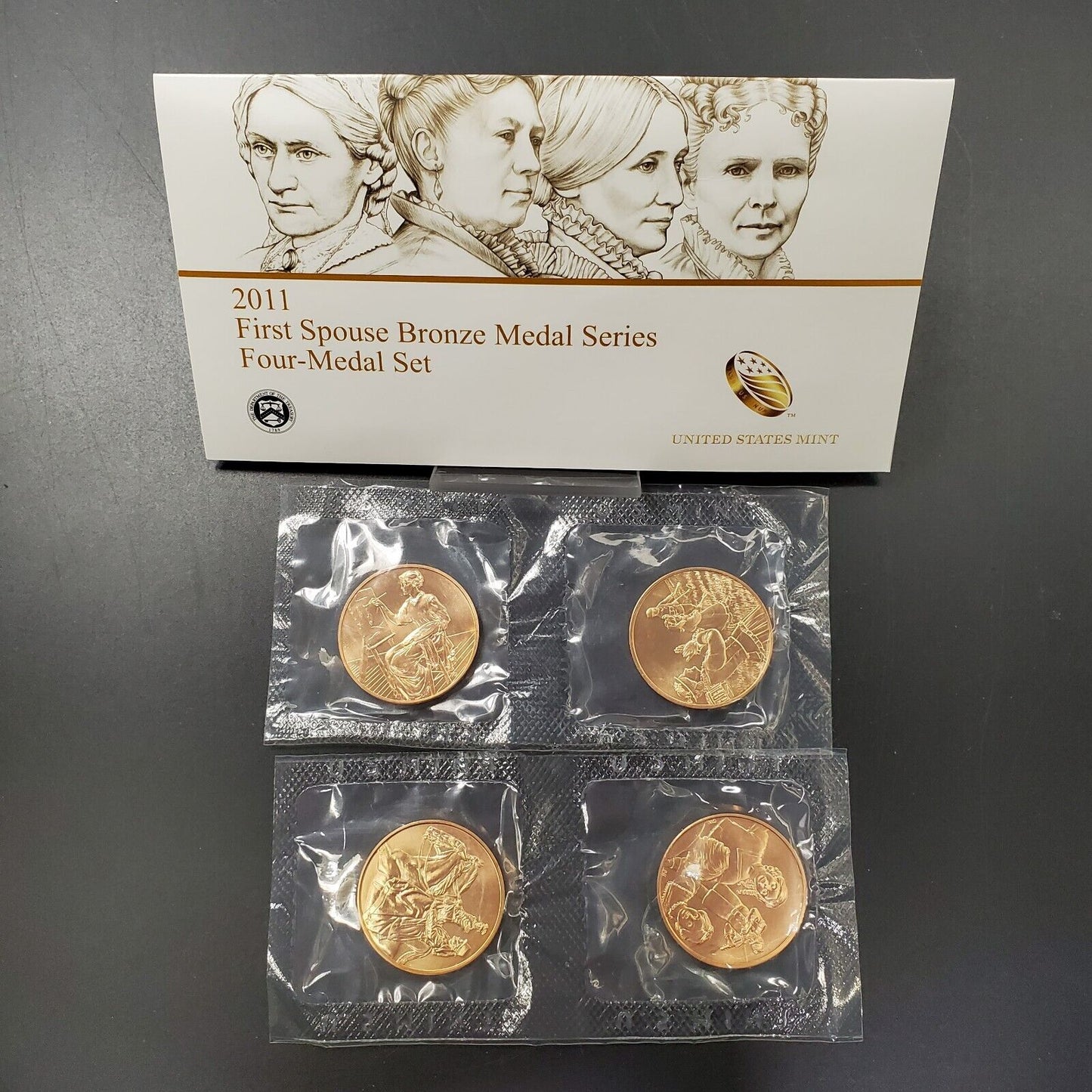 2011 First Spouse Bronze Medal Series Four 4 Medal Set