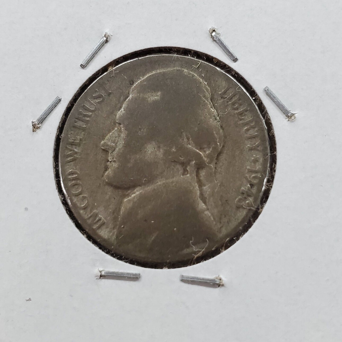 1943 P P/P Jefferson Silver War Nickel Variety Coin RPM WW2 Coin with Variety