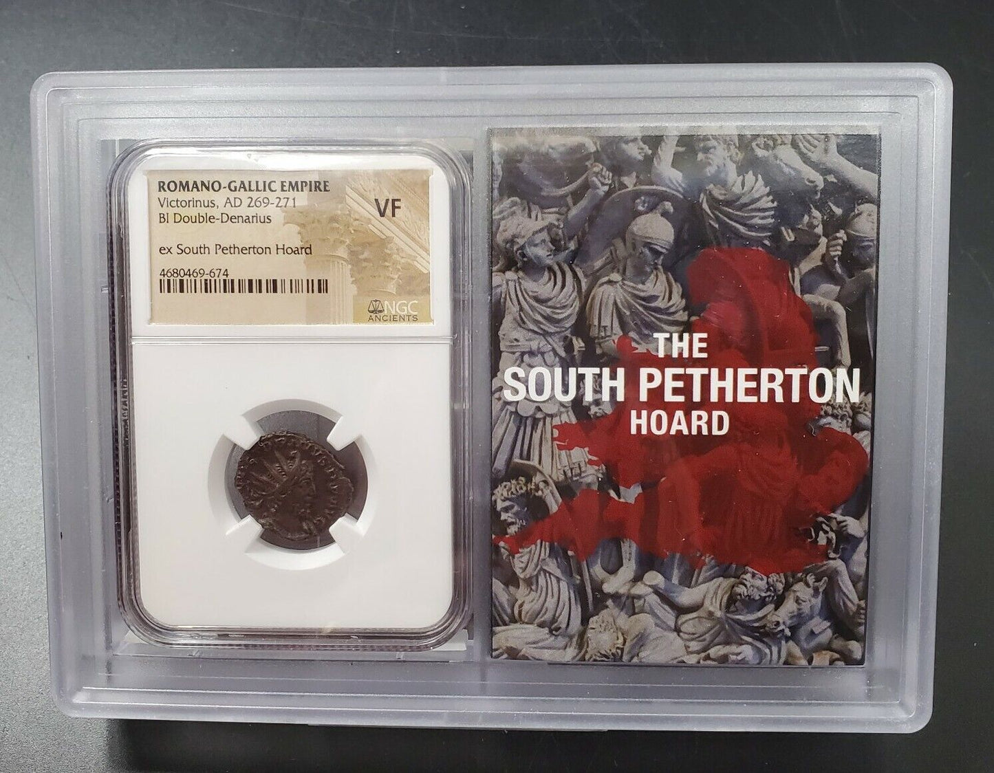 Victorinus AD 269-271 ROMANO-GALLIC Double-Denarius NGC VF Story Vault VERY FINE