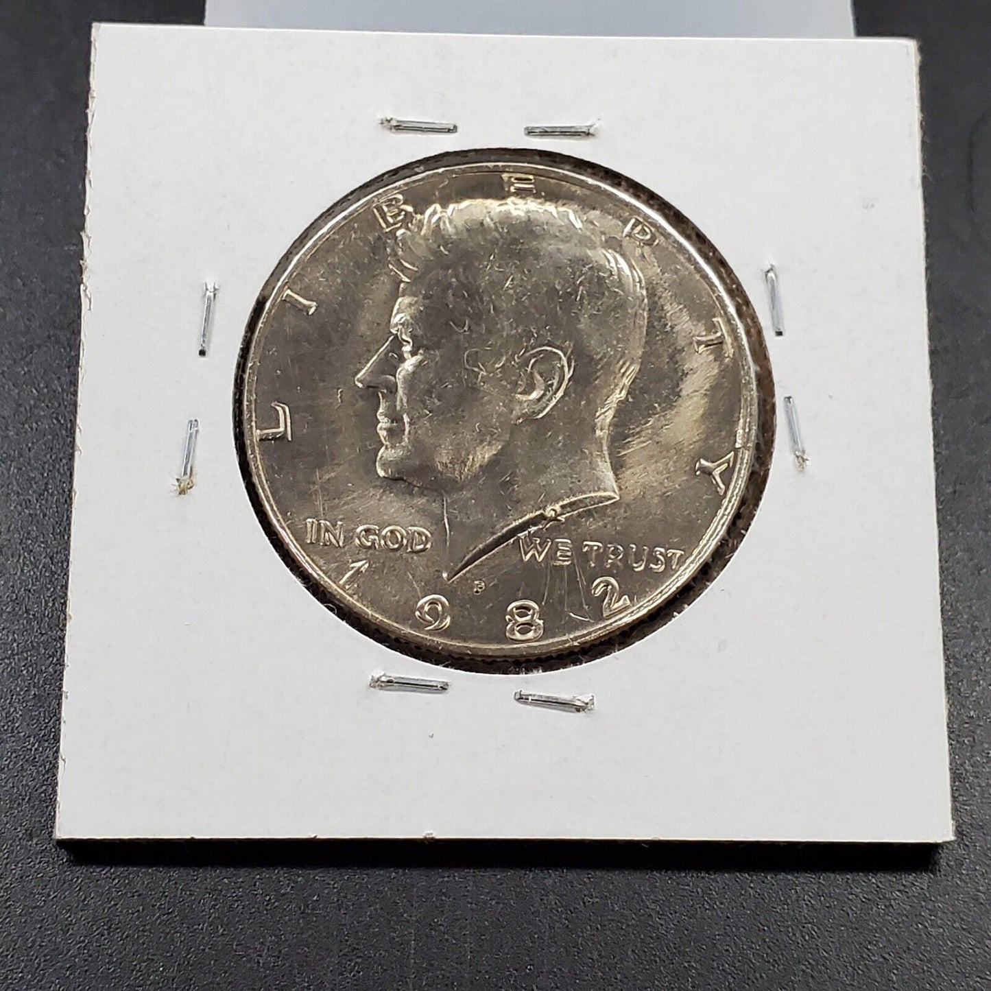 1982 P 50c Kennedy Clad Half Dollar No FG FS-501 Missing Initials Variety CH BU