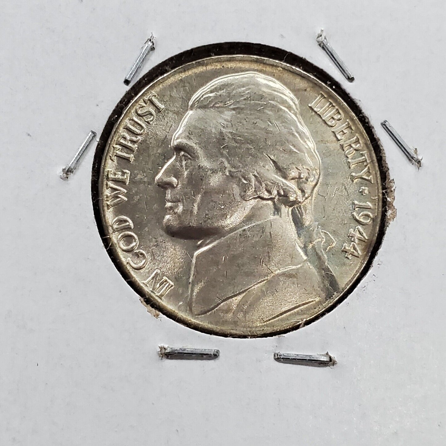 1944 P Jefferson War Nickel Variety RPM Repunched Mint Mark P/P BU UNC