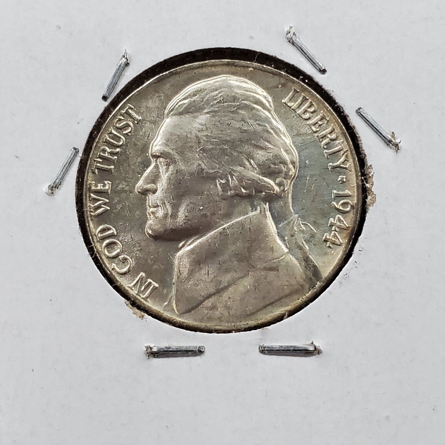 1944 P Jefferson War Nickel Variety RPM Repunched Mint Mark P/P BU UNC