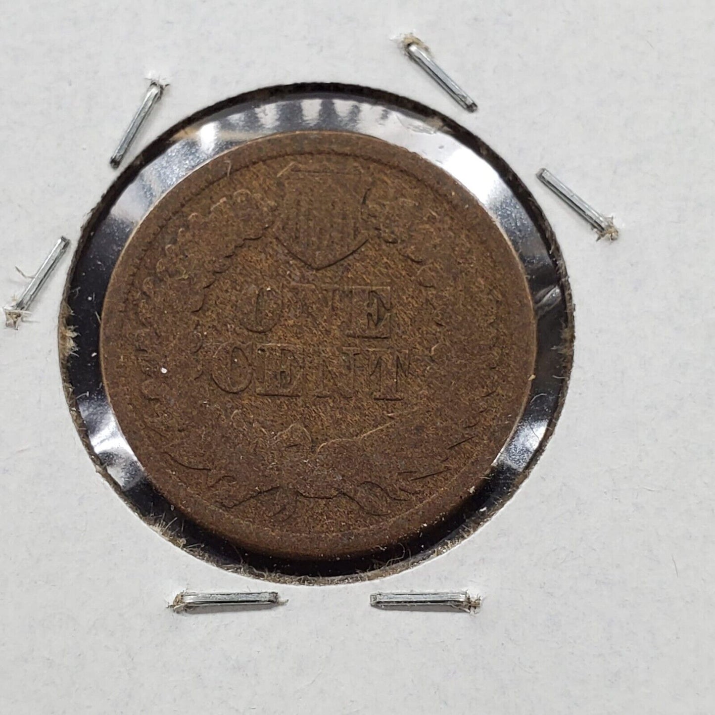 1865 Indian Head Cent Penny Coin Repunched Date FS-303 Variety AG About Good