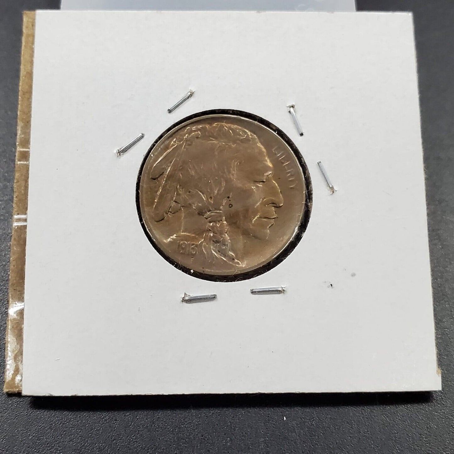 1913 P 5c Buffalo Indian Head Nickel Coin TYPE 1 EF XF Extra Fine 10% rotated 2