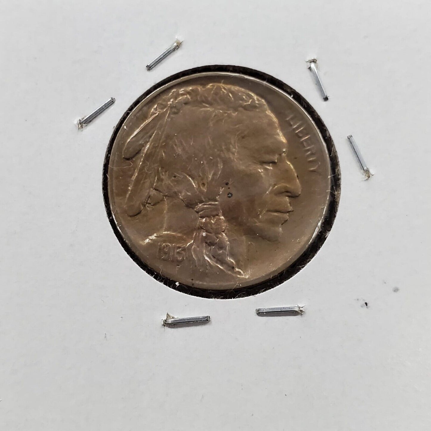 1913 P 5c Buffalo Indian Head Nickel Coin TYPE 1 EF XF Extra Fine 10% rotated 2