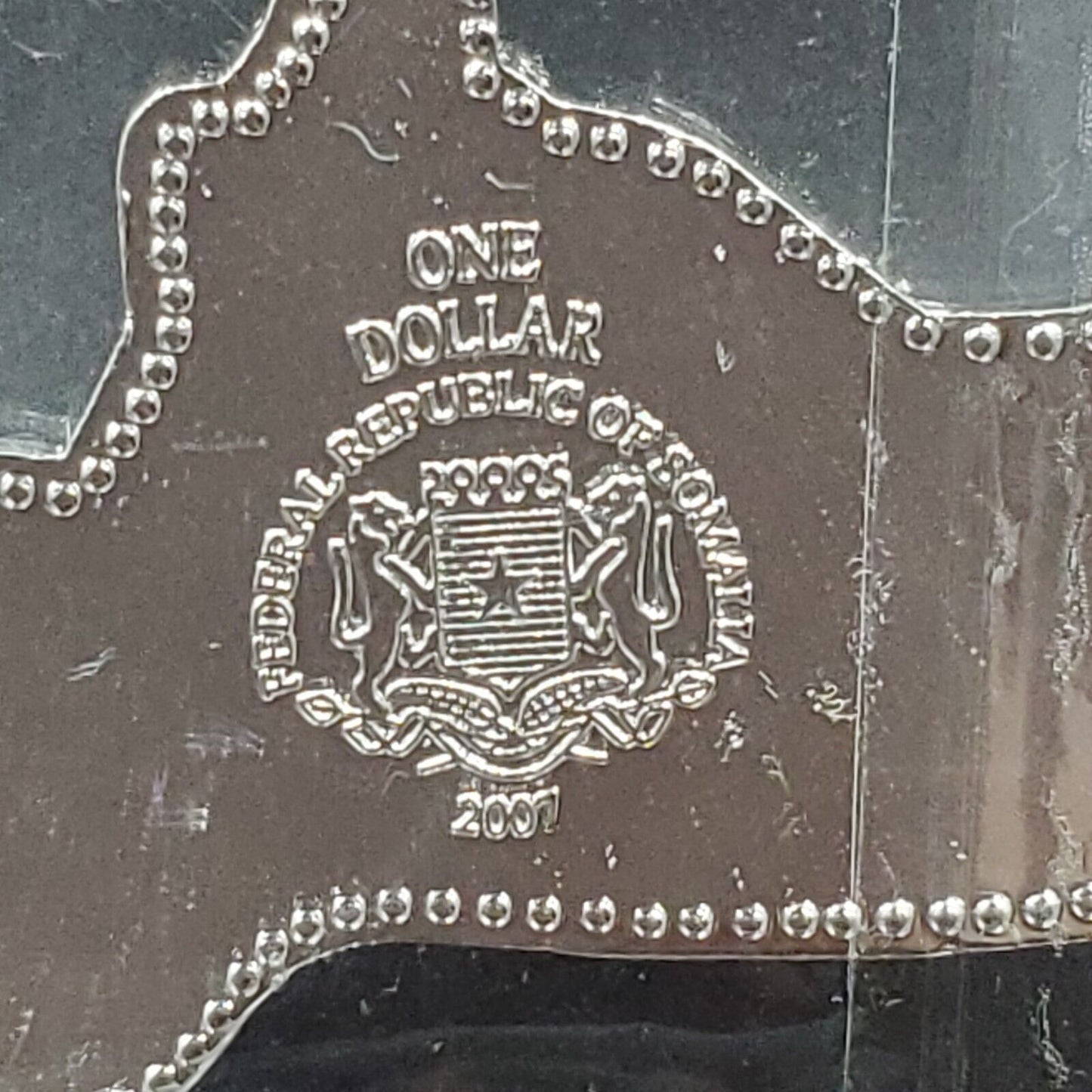 2007 SOMALIREPUBLIC Harley Davidson $1 Blue Thunder Motorcycle Coin