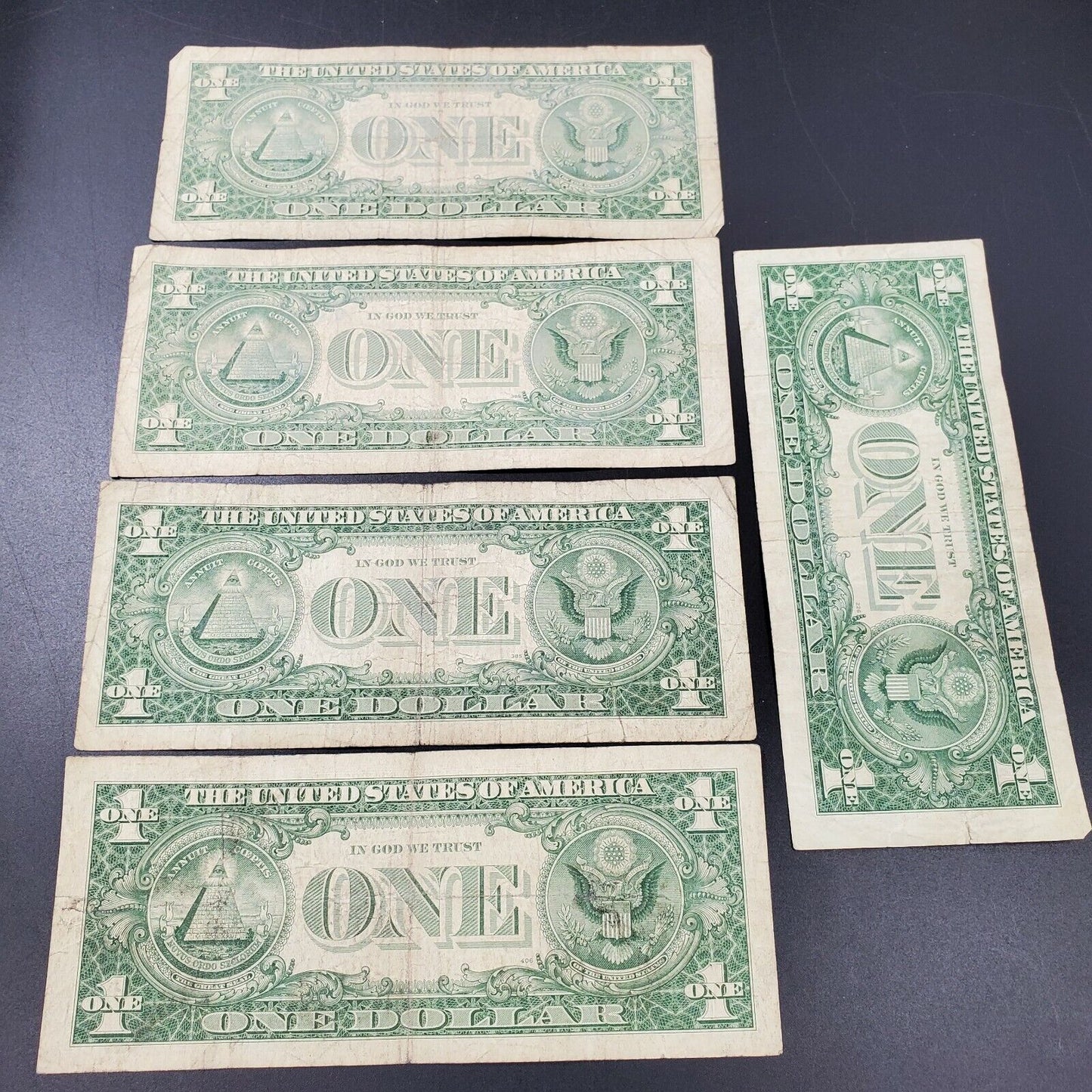 Star wars credits style PIC LOT 5 1957 $1 SILVER CERTIFICATE NOTE BILL BLUE SEAL