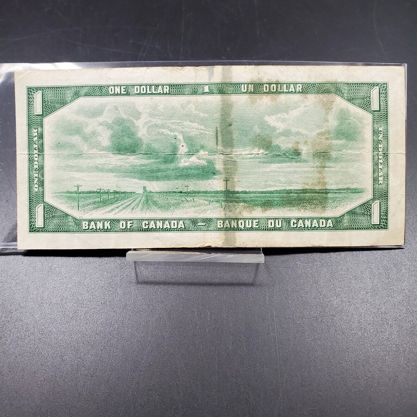 1954 Bank of Canada $1 - Devil's Face Note S/N: K/A8772245 Repeat Serial #