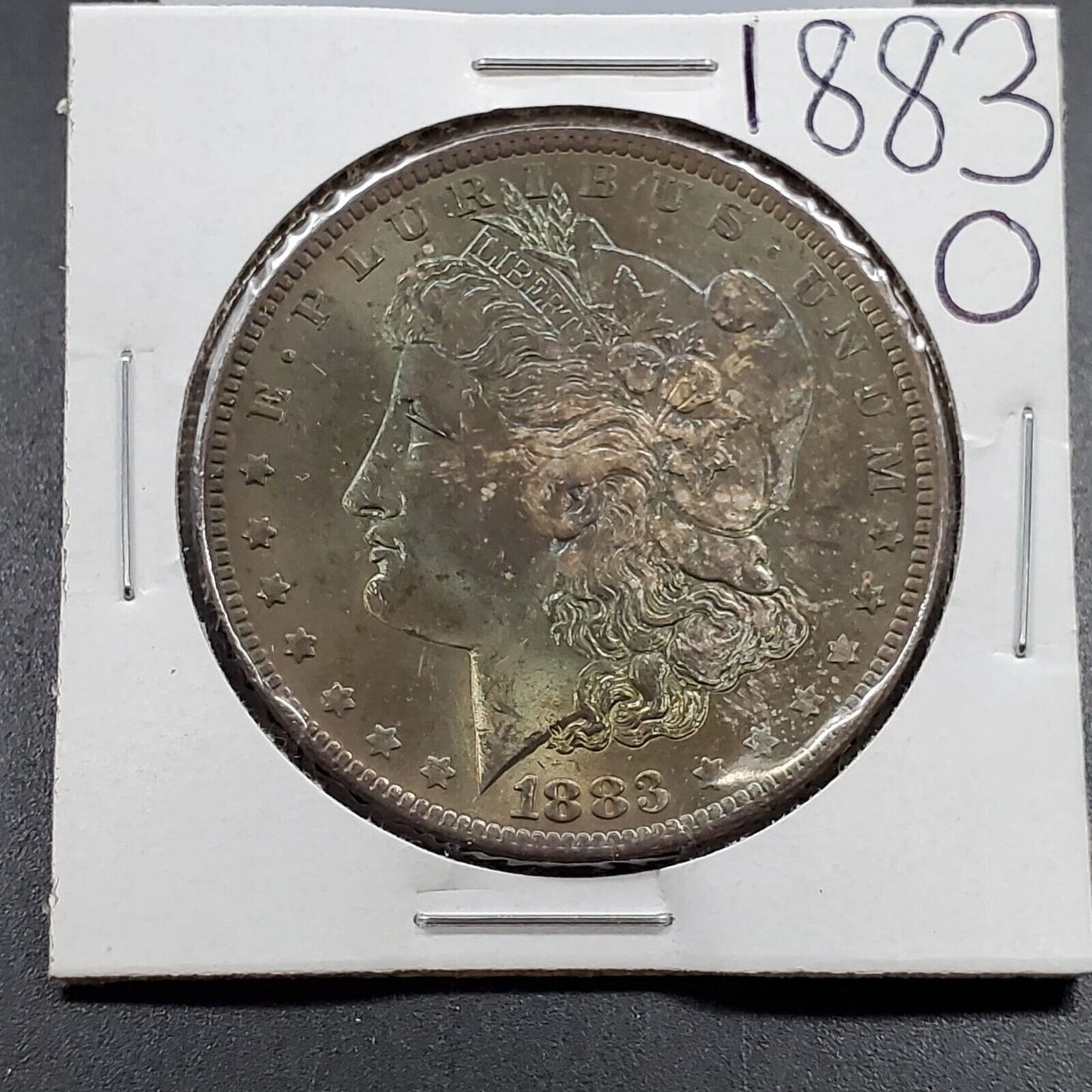 1883 O $1 Morgan Eagle Silver Dollar Coin BU UNC Neat Toning Original