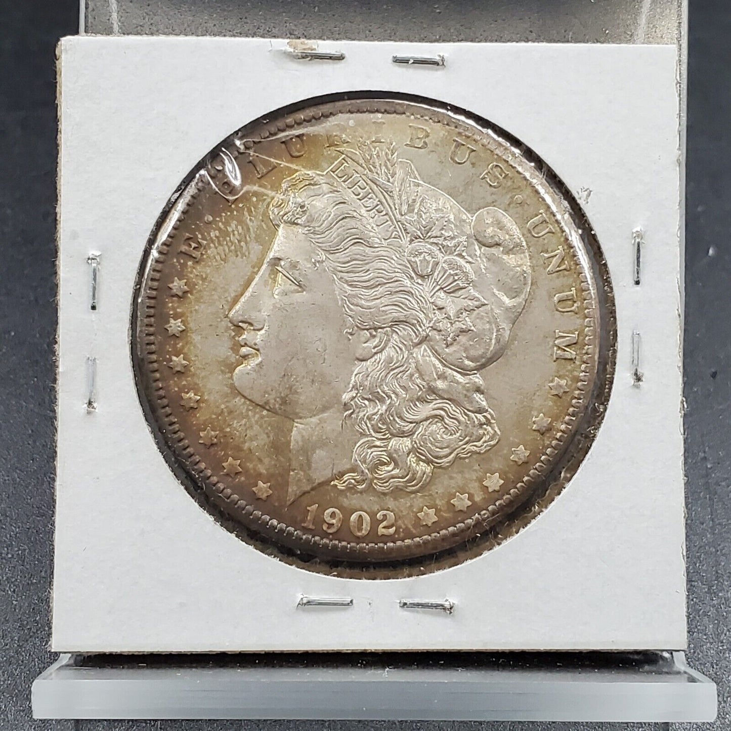 1902 O Morgan Silver Dollar Coin Choice AU About Unc Nice Toning Toner