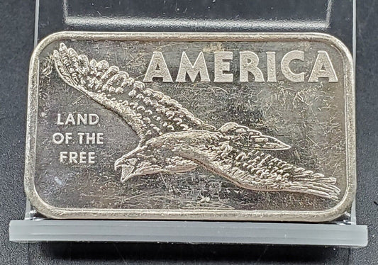 AMERICA LAND OF THE FREE SILVER 1 OZ BAR 999 AMERICAN ARGENT MINT CH UNC