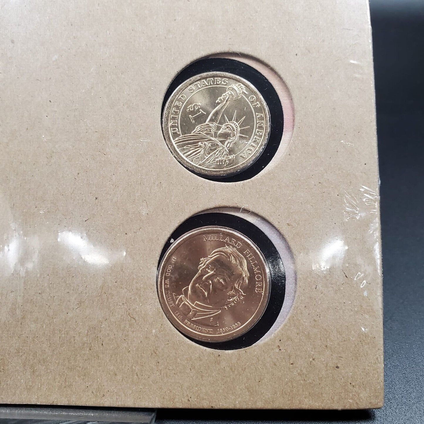 MILLARD FILLMORE 2010 13Th Presidential Dollar P & D 2 coins Set First Day OGP