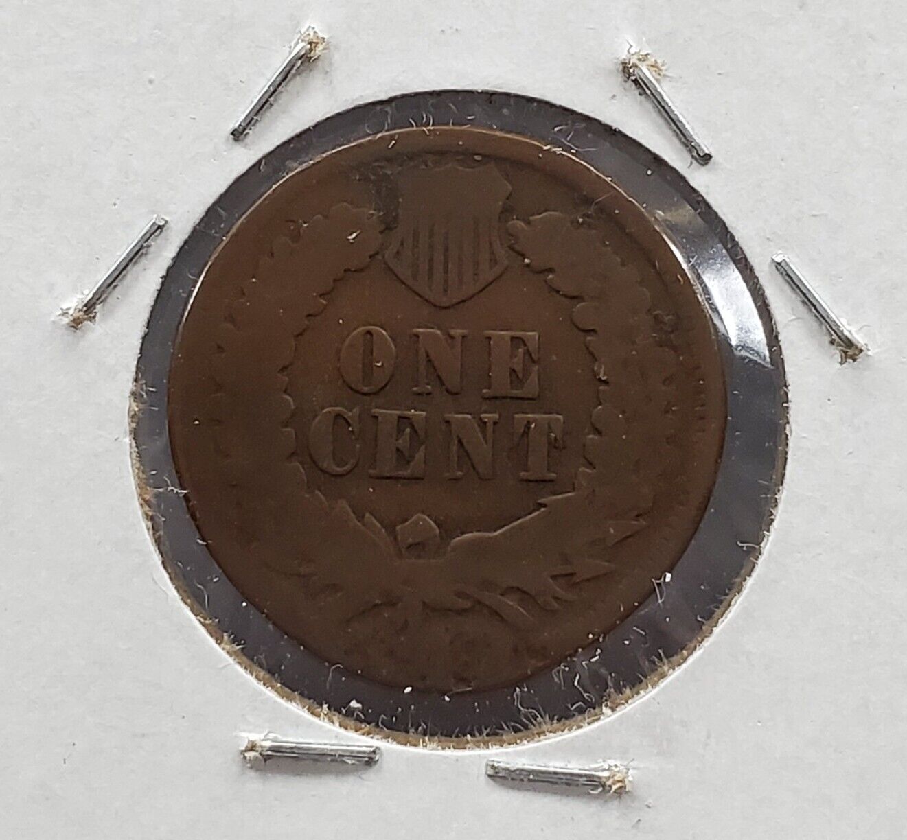 1874 Indian Head Copper Bronze Cent Penny AG About Good Details Key Date