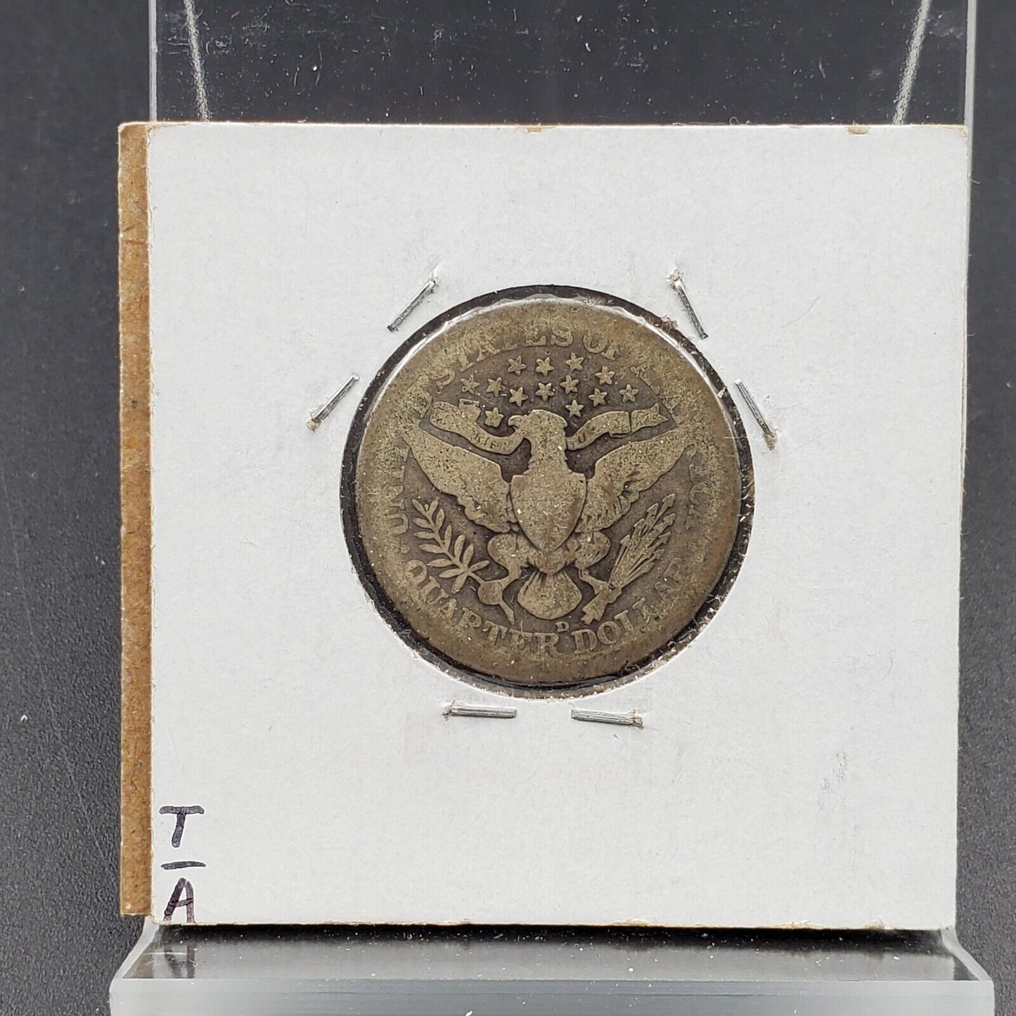 1913 D Barber Silver Quarter Coin AG About Good Circ
