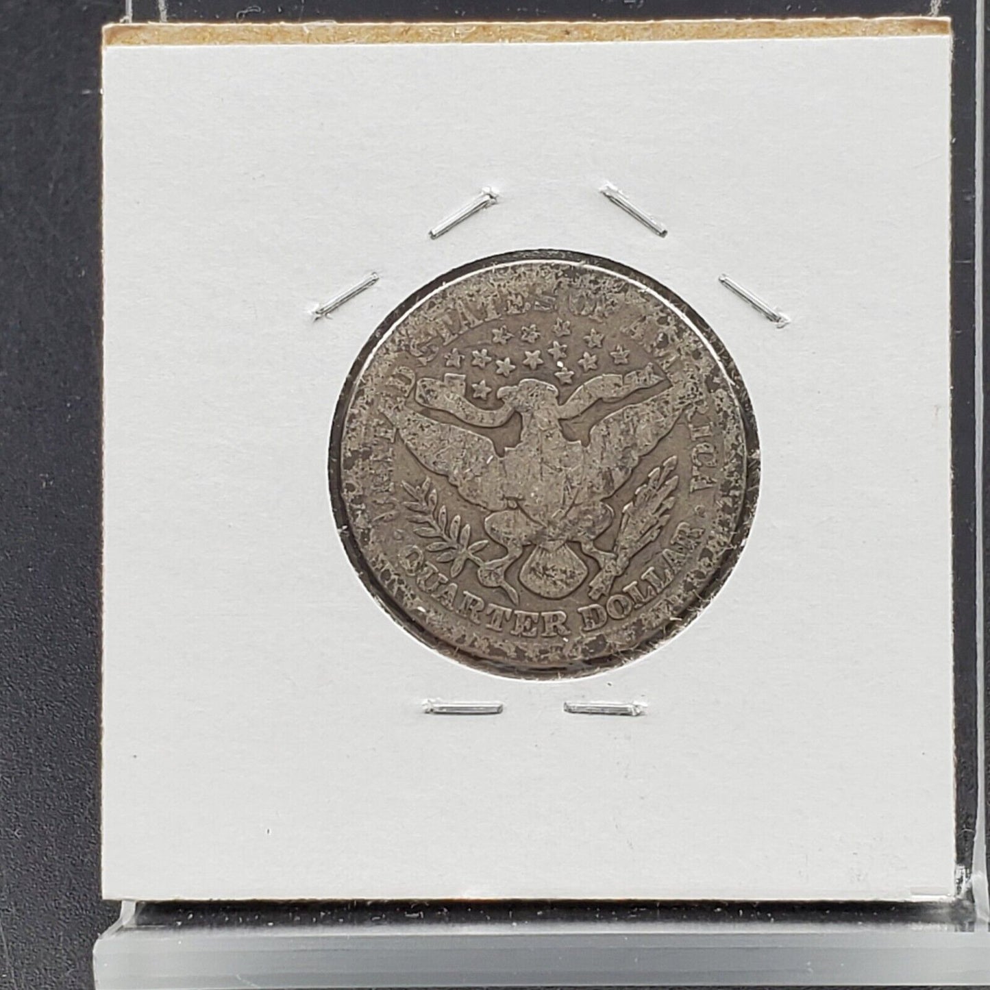 1898 P Barber Silver Quarter Coin AG About Good Circulated Condition