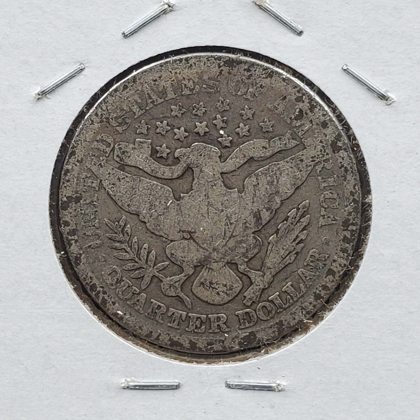 1898 P Barber Silver Quarter Coin AG About Good Circulated Condition