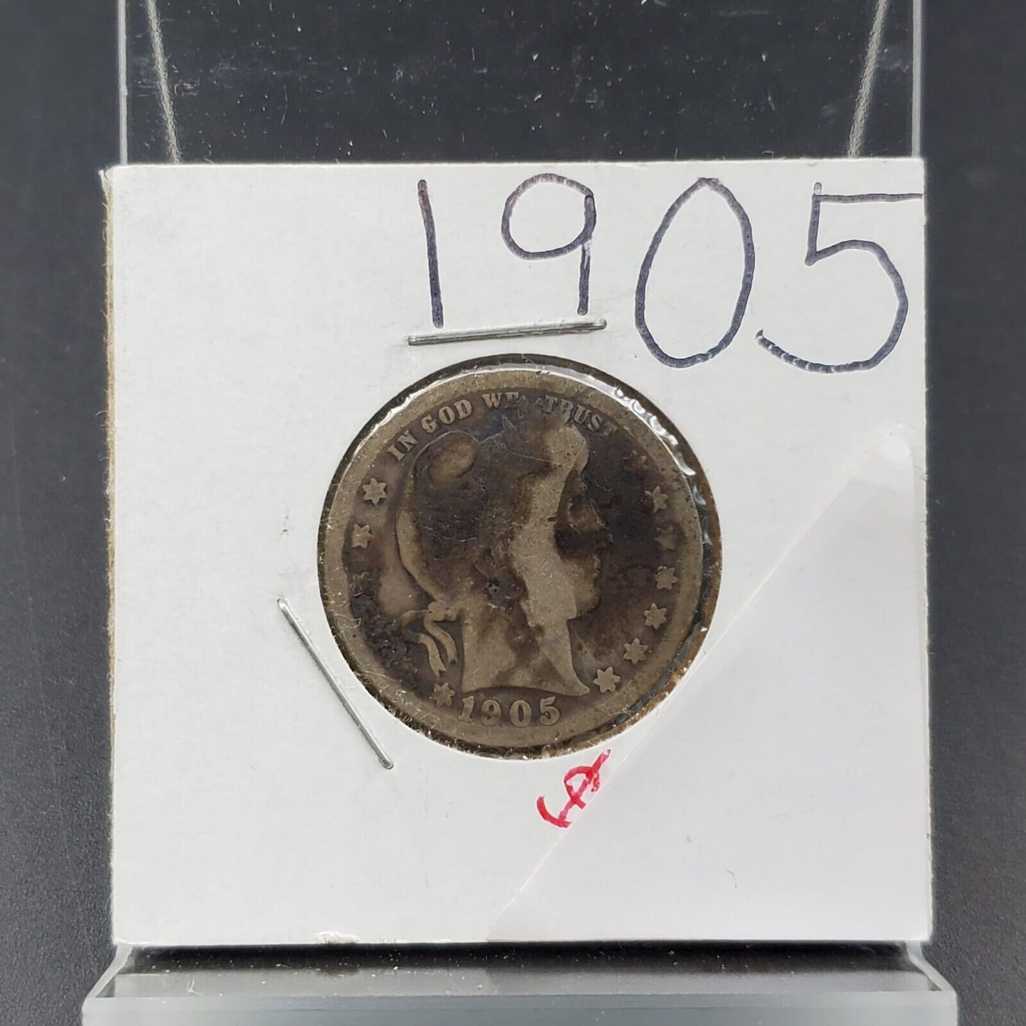 1905 P Barber Silver Quarter Coin AG About Good