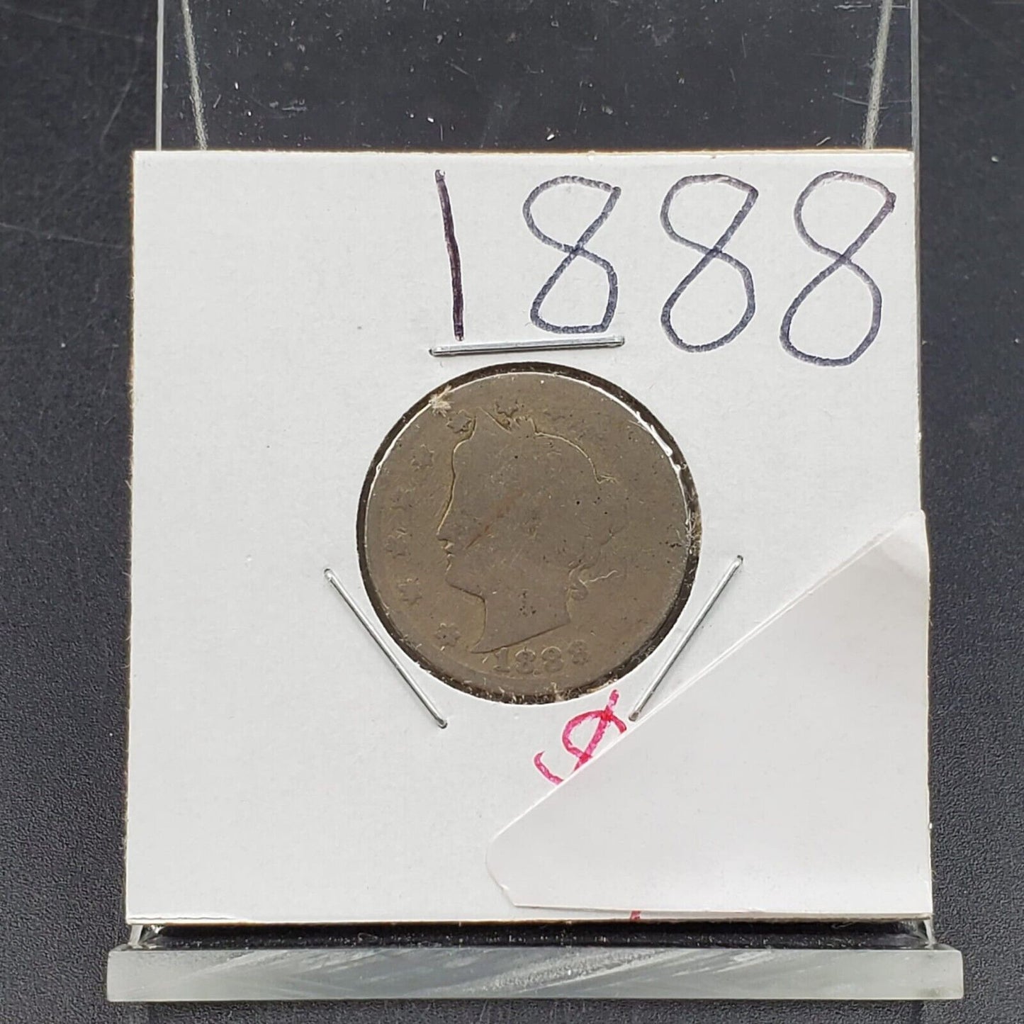 1888 P Liberty Head V Nickel Very Circulated Condition