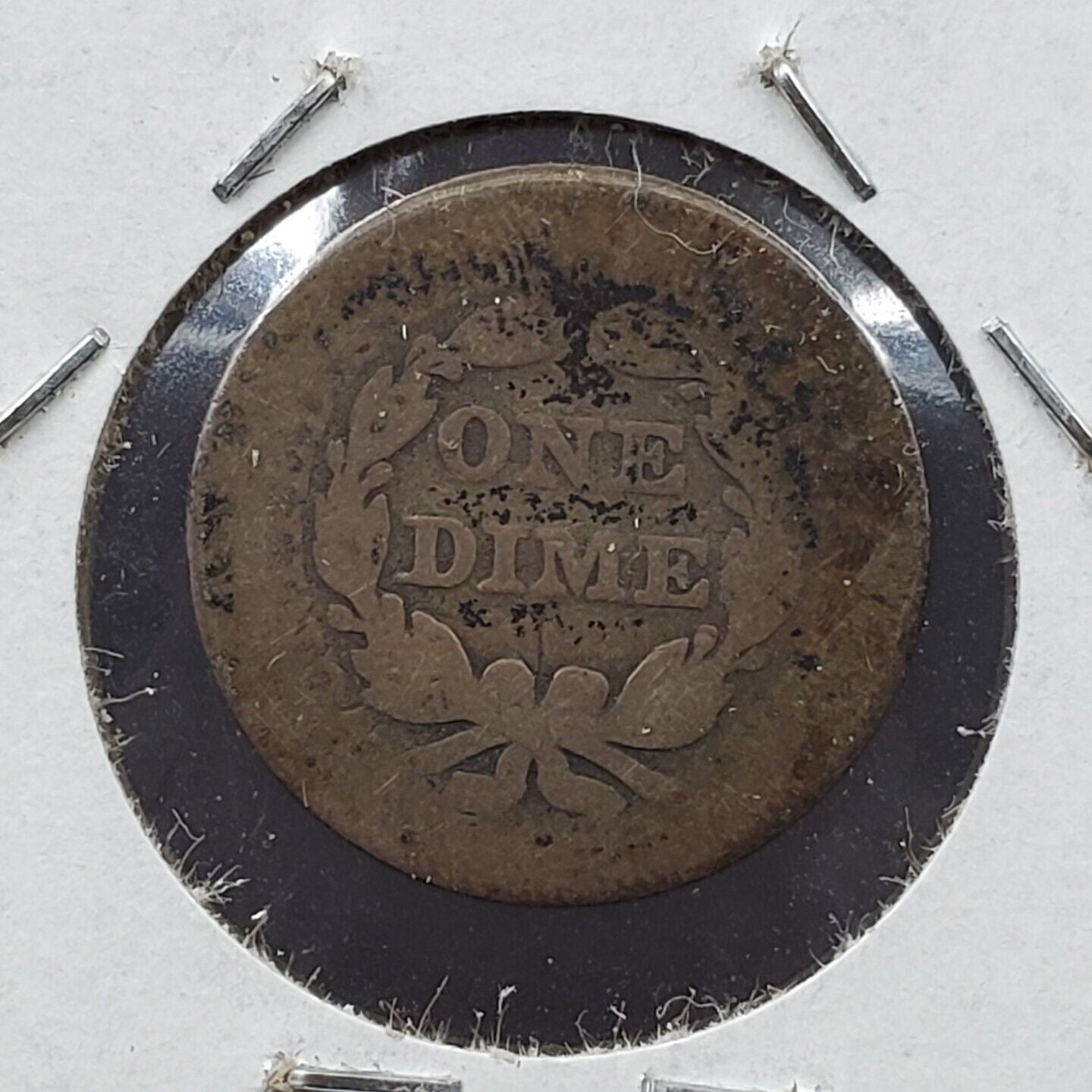 1853 Liberty Seated 10c Dime Silver Coin With Arrows Variety AG About Good