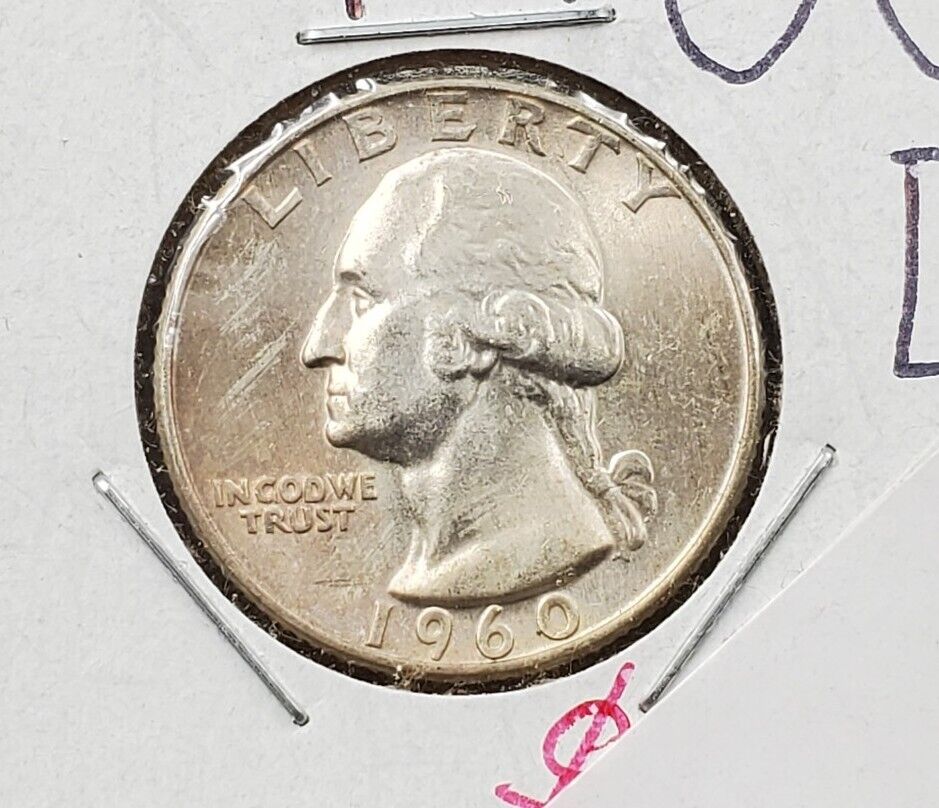 1960 D 25C Washington Quarter Coin BU UNC