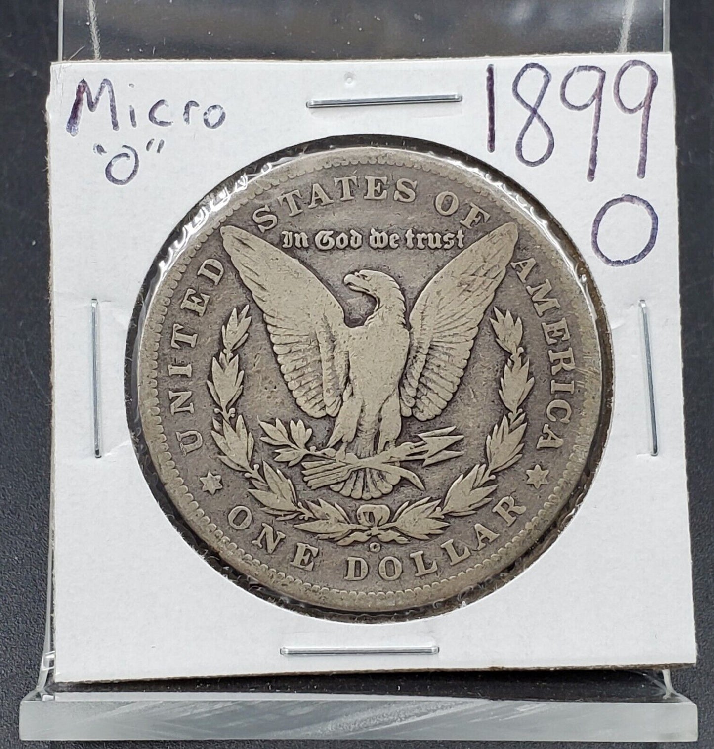 1899 O Micro o Vam Morgan Silver Eagle Dollar Coin GOOD / VG VERY GOOD