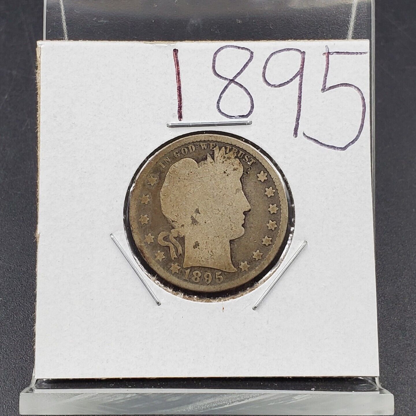 1895 P Barber Silver Quarter Coin Choice AG About Good