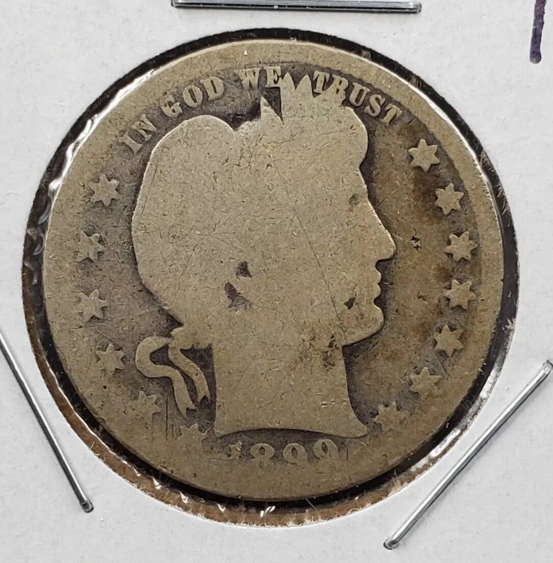 1899 O 25C Barber Silver Quarter Coin Coin AG About Good Circ