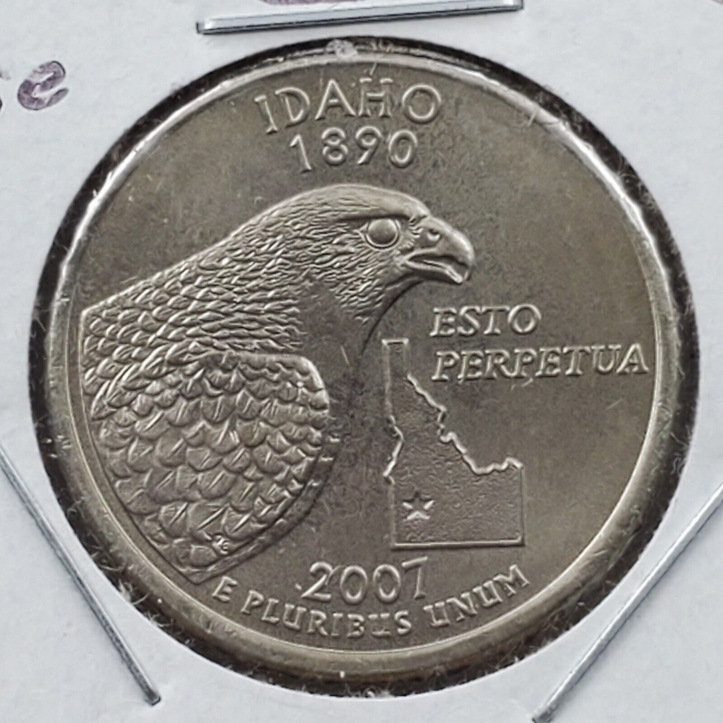 2007 P IDAHO 25c Quarter Coin Struck Thru Grease Error Reverse