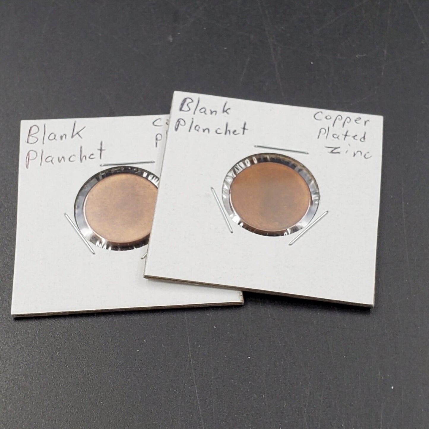 BLANK PLANCHET COPPER PLATED ZINC LINCOLN CENT UNC RB