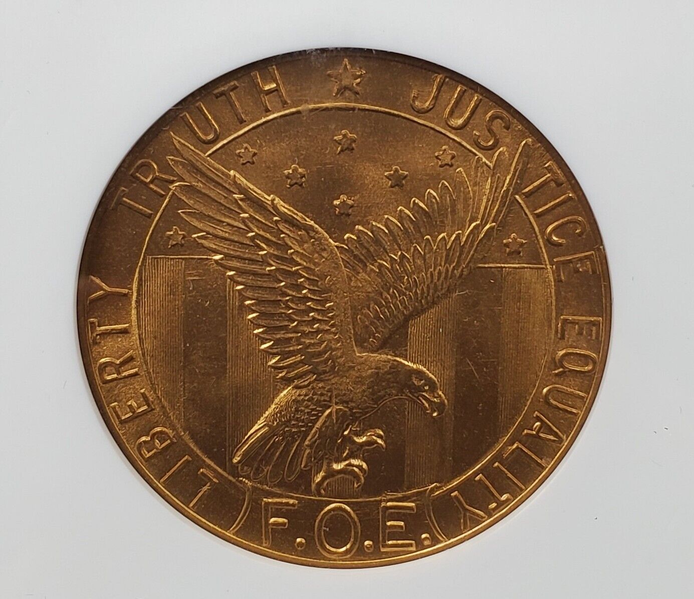 1948 Brass SC$1 F.O.E. 50th Anniversary NGC Medal MS66 GEM BU UNC CERTIFIED