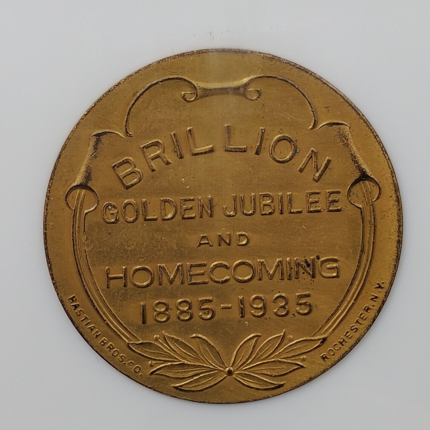 1935 WI 32mm AE SC50C BRILLION 50TH ANNIVERSARY NGC Medal MS63 Old Beachmill BU