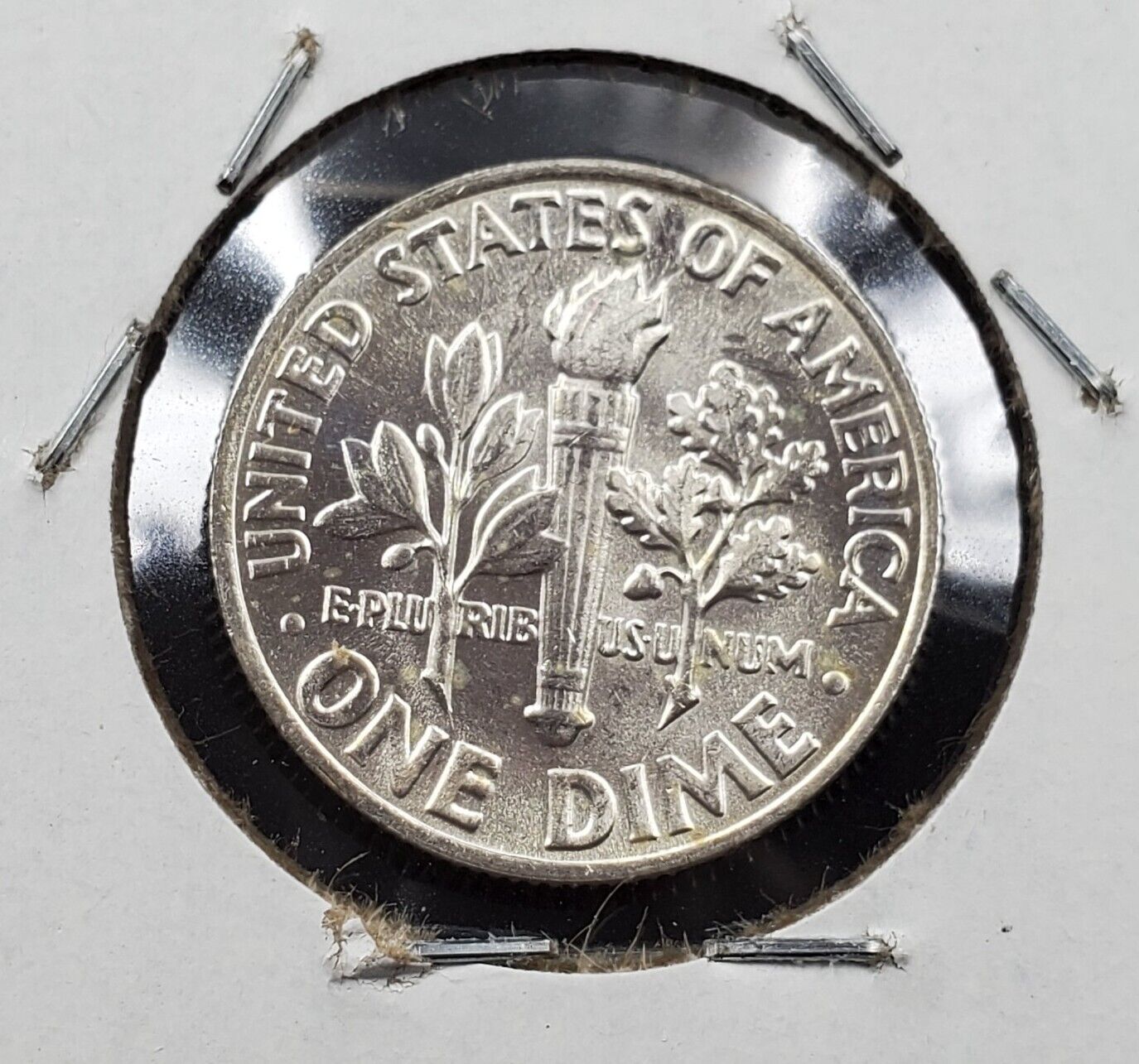 1964 P Roosevelt Silver Dime Die Crack on Forehead Variety CH BU UNC