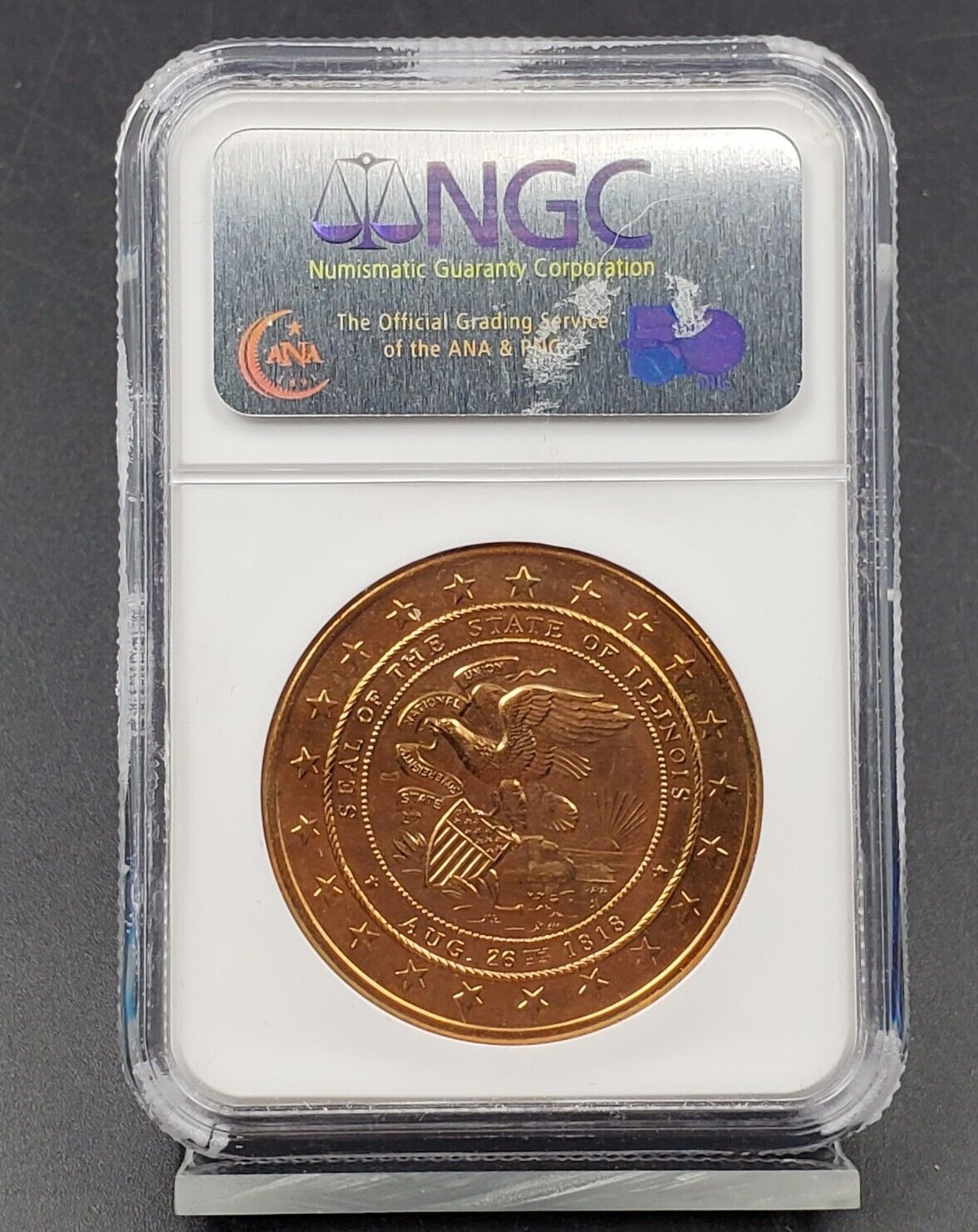 1968 IL Bronze SC$1 STATE INDUSTRIES MEDAL MS64 Illinois Sesquicentennial